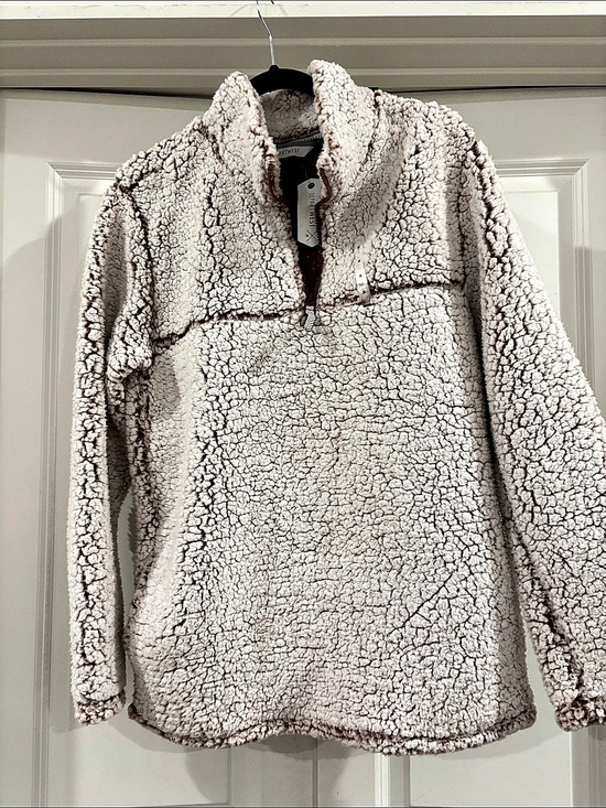 Departwest Jackets & Blazers - Departwest Teddy Fleece Quarter-Zip Pullover Pink Medium